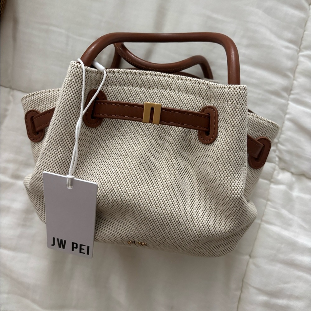 JW PEI Cream and Brown Women's Bag